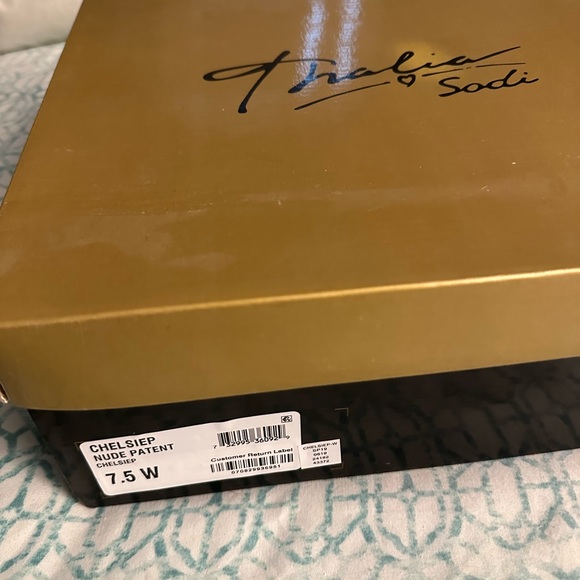 Thalia Sodi Nude peep toe stilettos 7.5 women - Picture 11 of 12